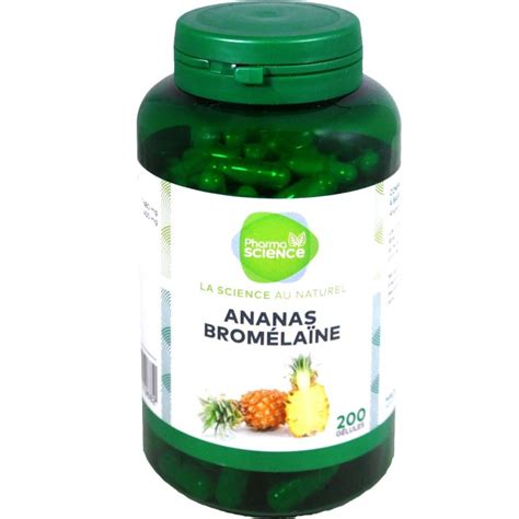 PHARMASCIENCE ANANAS BROMELAINE 200 GELULES