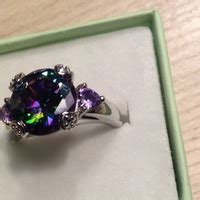 Victorian Style Mystic Topaz Amethyst Sterling Silver Rose Cut Cocktail