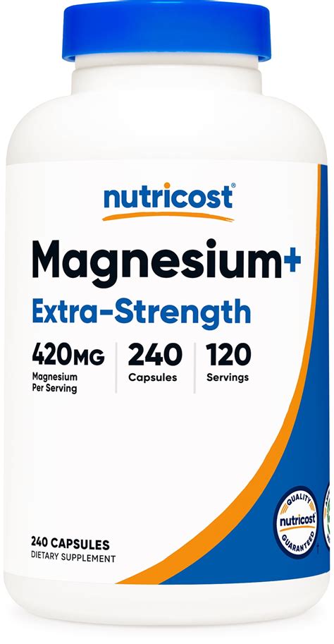 Nutricost Magnesium Extra Strength 420mg 240 Capsules 120 Servings