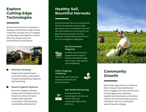 Sustainable Agriculture Leaflet Brochure Template Venngage