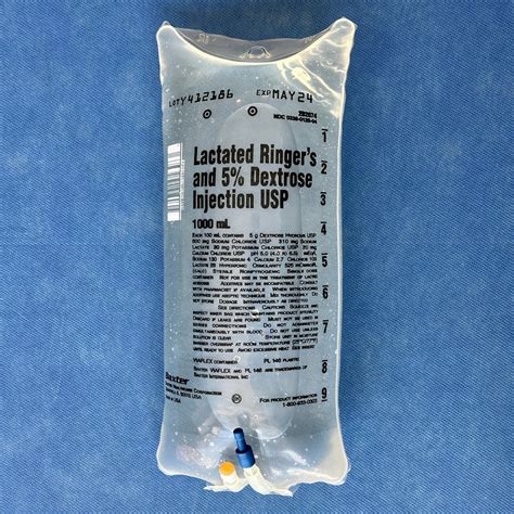 No Rx Required 5 Dextrose In Lactated Ringers D5lr Iv Fluid Bag