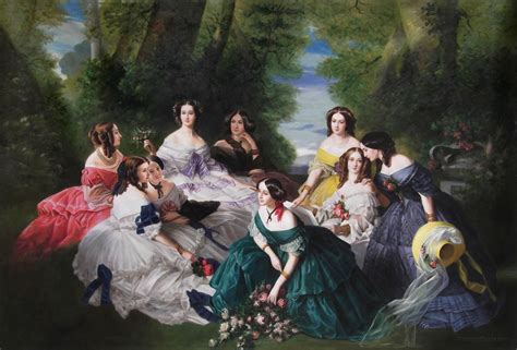 Empress Eugenie Surrounded by her Ladies in Waiting by Franz Xaver Winterhalter - Various ...