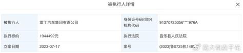 已申请破产！雷丁汽车25亿股权被冻结