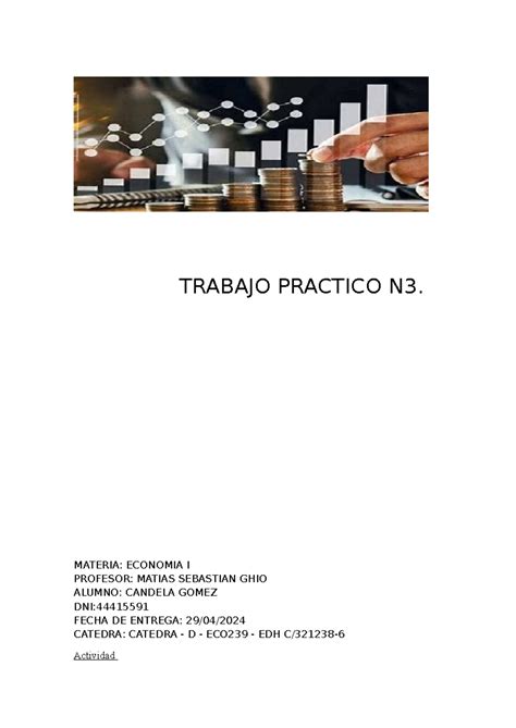 Economia Tpn Trabajo Practico Aprobados Con Trabajo Practico N