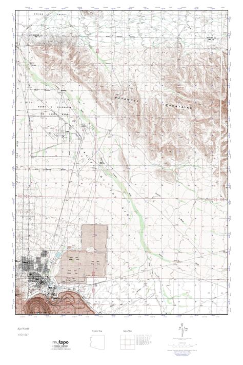 MyTopo Ajo North Arizona USGS Quad Topo Map