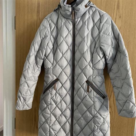 Marks Spencer Women S Grey Coat Depop