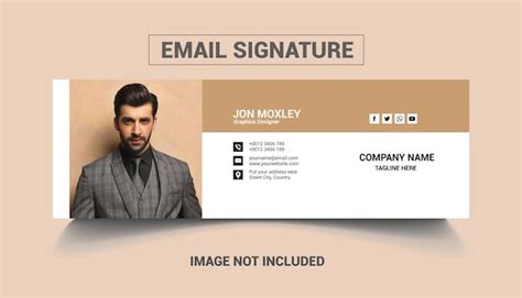 Premium Vector Email Signature Template Design