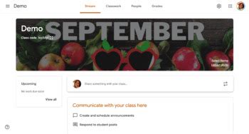 Animated Google Classroom Headers September Theme Distance Learning