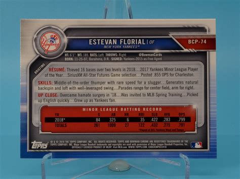 Estevan Florial Bowman Chrome Prospects Mega Box Mojo Refractor Ebay