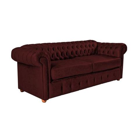 Sof Chesterfield Capitone Luis Xv Vicenzo Bordo Couro Eco M