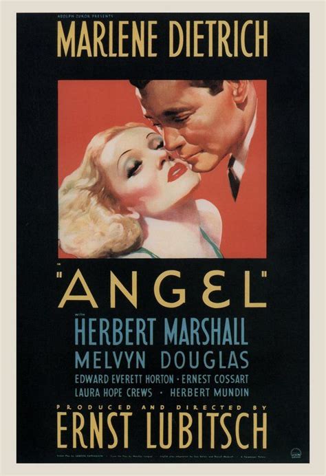 Vintage Movie Poster Marlene Dietrich Poster Angel Movie Poster