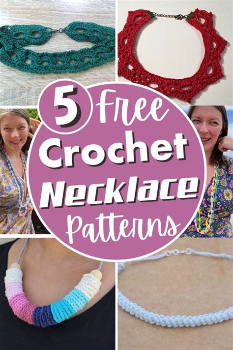 Easy Crochet Necklace Patterns To Make Handmade Jewelry Items Clairea