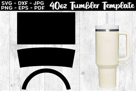 40oz Tumbler Template Full Wrap Sublimation 2535487