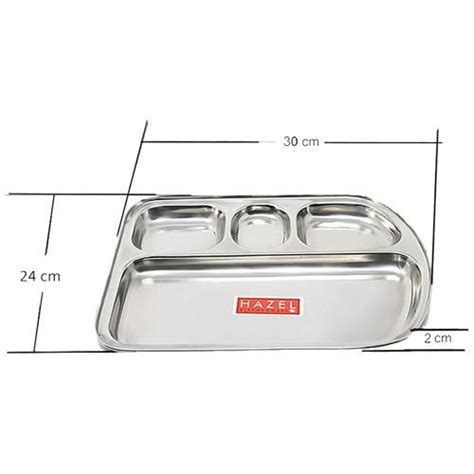 Buy Hazel Stainless Steel Idlivadadosa Plate Set With Fork And Spoon