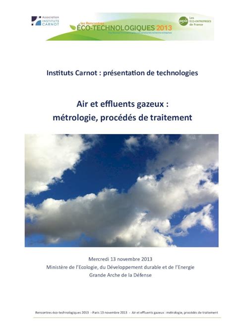 Pdf Air Et Effluents Gazeux M Trologie Pro D S De Traitement