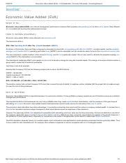 Economic Value Added Eva Full Explanation Formula Example