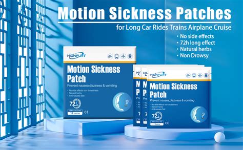 Hionfurt Motion Sickness Patches 16 Count For Fast Nausea Relief In