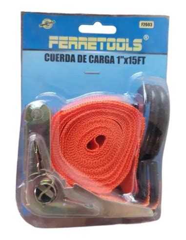 Eslinga Cinta Amarre Con Ratchet 1 Pulgada X 15 Ft Crownman