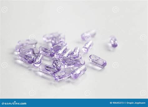 Purple Capsule Pills Stock Image Image Of Lifestyle 90645373