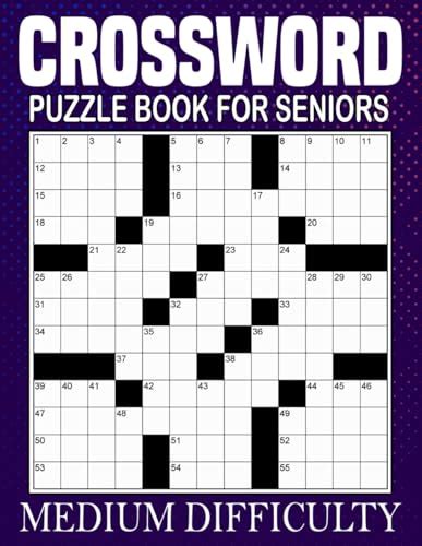 Medium Difficulty Crossword Puzzle Book For Seniors Keep Your Brain