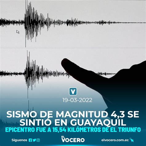 SISMO DE MAGNITUD 4 3 SE SINTIÓ EN GUAYAQUIL EPICENTRO FUE A 15 54