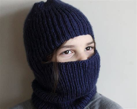 Retro Ski Mask Knitting Pattern - Etsy