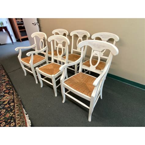 Pottery Barn Napoleon Dining Chairs Set Of 6 Chairish