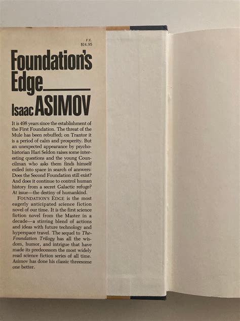 1st Edition Foundations Edge By Isaac Asimov 1982 Etsy