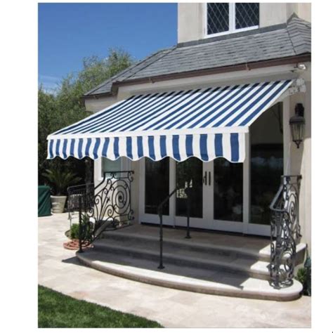 Polyester Blue And White Outdoor Awning Shape Rectangular At Rs 170