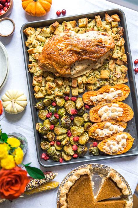 Sheet Pan Thanksgiving Dinner For 2 Food With Feeling