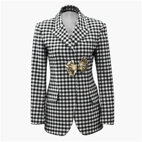 High Street New Fashion Baroque Designer Blazer Jacket Women S