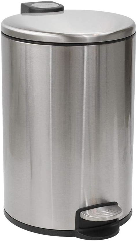 CALITEK 20 Litre Stainless Steel Round Pedal Bin Removable Inner