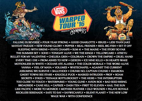 Warped Tour 2024 Lineup Tickets - Moll Sydney