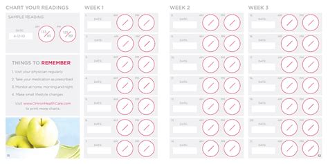 Blood Pressure Diary - Omron Healthcare Download Printable PDF ...