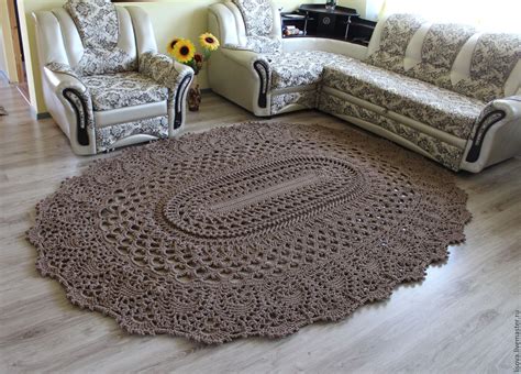 3 Motifs of Easy Crochet Oval Rug Pattern Free Crochet Pattern For A ...