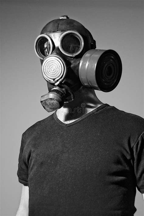 Man Wearing Gas Mask Stock Photo Image Of Fire Isolated 8531212