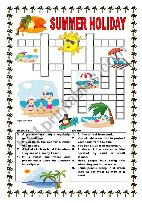 My Summer Vacation English Esl Worksheets For Distance Learning And