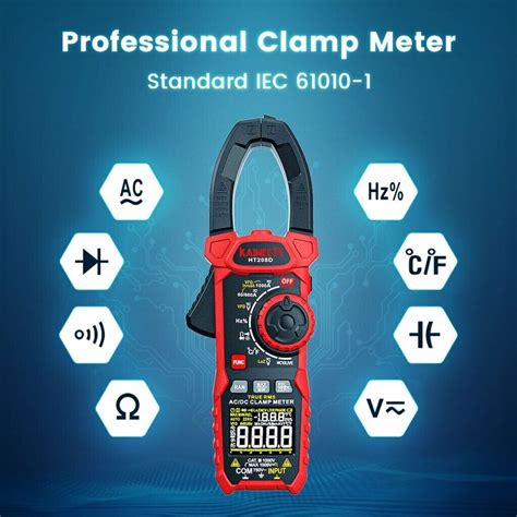 Kaiweets A Ac Dc Digital Clamp Meter Pinza Amperimetrica True Rms