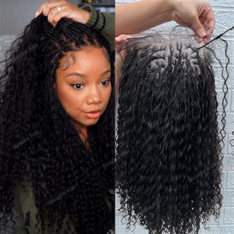 Meadow Hair Boho Box Braids Wig Brazilian Virgin Full Lace Human Hair Wigs