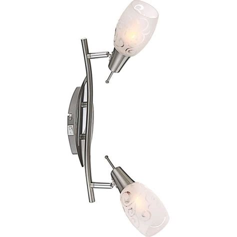 GLOBO LIGHTING Spot chrome nickel mat Verre opal satiné