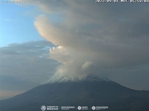 El volcán Popocatépetl emite 30 exhalaciones 18 minutos de tremor y