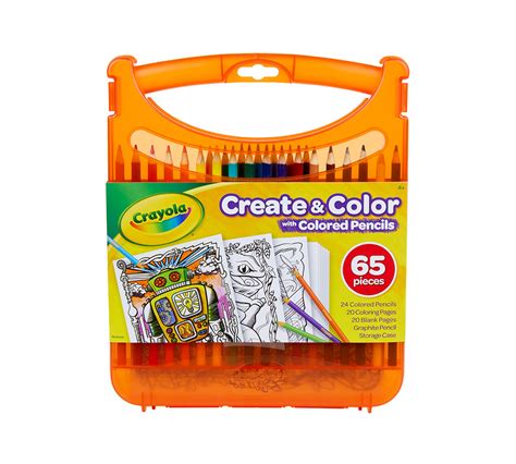 Crayola Create & Color Colored Pencil Kit, 25 Pencils, 40 Drawing and ...