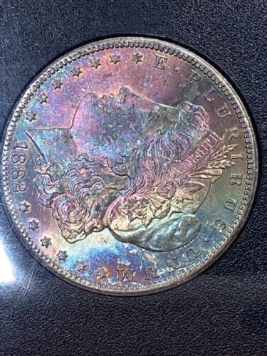 Cc Morgan Silver Dollar Gsa Ngcms Rainbow Toned Monster Gem