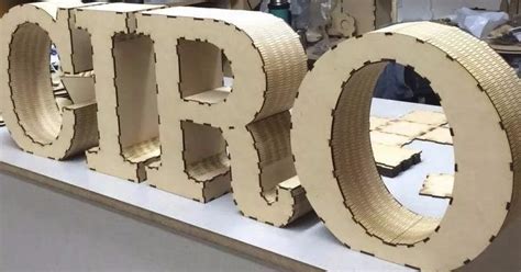 27 Letras Abecedario 3D Madera MDF para corte láser Vectores para laser