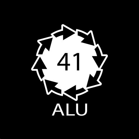 Aluminium recycling symbol ALU 41. Vector Illustration 22050878 Vector ...