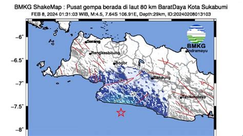 Gempa Bumi Tektonik M45 Guncang Kabupaten Sukabumi Sukabumi Update