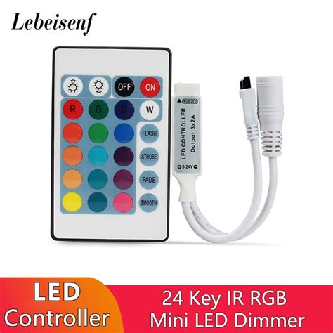 Minicontrolador De Luz LED RGB Atenuador De Luz 6A DC5 24V Con Control