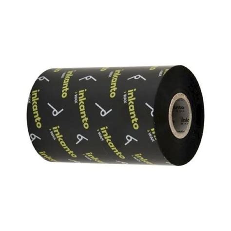 Resin Black Base Inkanto Wax Barcode Ribbon Packaging Type Roll