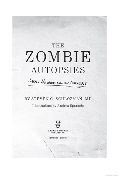 The Zombie Autopsies - Andrea Sparacio