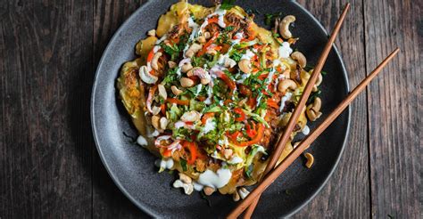 Japanese Cabbage Pancakes Okonomiyaki Recipe Riverford